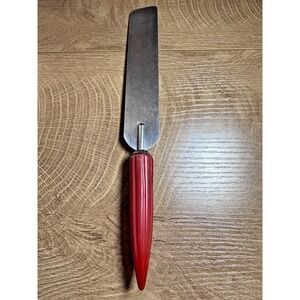 Vintage Androck Red Bakelite Bullet Handled Icing Frosting Spatula Spreader